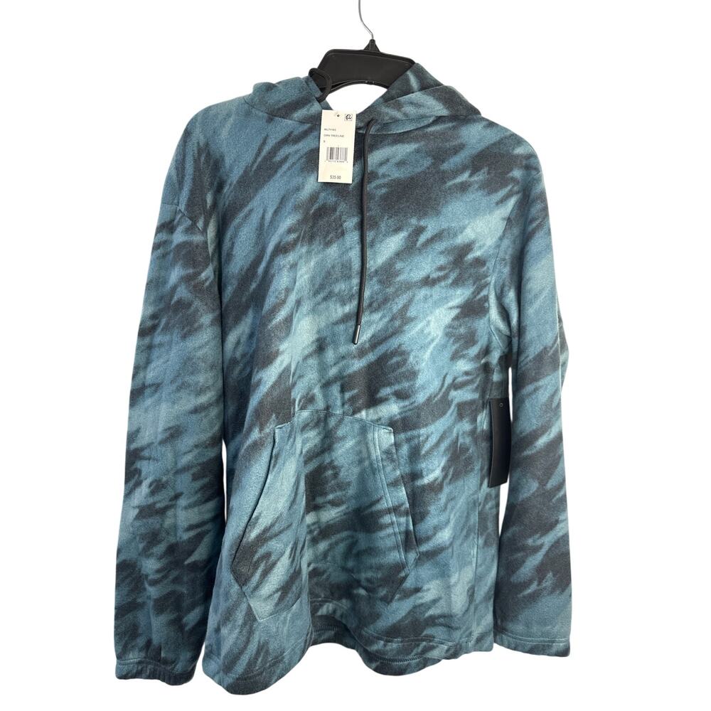 Lazer Mens Polar Fleece Hoodie Size Small‎ Blue Long Sleeve Kangaroo Pocket New